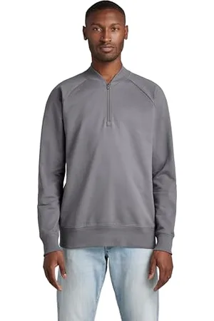 G-Star RAW Herren Lightweight Sweatshirt Bomber Half Zip, , M
