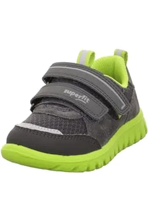 Superfit SPORT7 Mini Sneaker, GRAU/GRÜN 2000, 25 EU Schmal