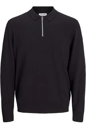 JACK & JONES JJEEMIL Knit Polo Half Zip LS NOOS