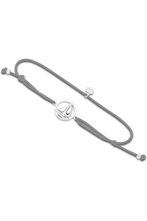 DUR Armband Ahoi Segelschiff, Elastik für Damen mit 925 Sterling Silber in der Farbe , Längenverstellbar, Länge: 14 cm, A1627GR