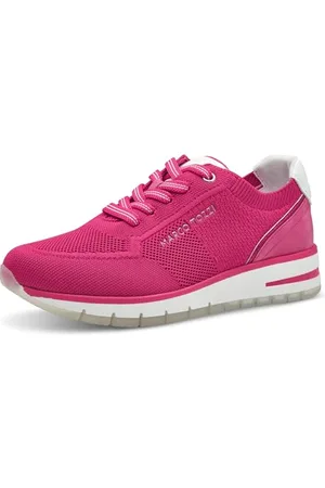 Marco Tozzi Damen Sneaker flach Sportlich Bequem, Rosa , 41 EU