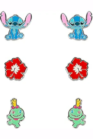 Disney Lilo & Stitch SF00468SL Ohrring-Set, , Einheitsgröße, Messing, Kein edelstein