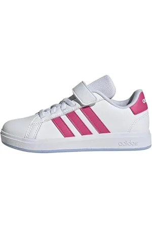 adidas Grand Court 2.0 Shoes Children Tennisschuhe, FTWR White/Pulse Magenta/Glow Blue, 21 EU