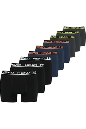 Head Herren Boxer Unterwäsche, Schwarz/Blau/Grau, M (9er Pack)