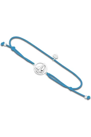 DUR Armband Ahoi Segelschiff, Elastik für Damen mit 925 Sterling Silber in der Farbe , Längenverstellbar, Länge: 14 cm, A1627BL