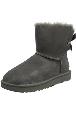 UGG Damen Mini Bailey Bow Evergreen CLASSIC BOOT, Grey, 37 EU