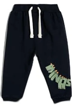 Koton Babyboy Jogger Sweatpants Dinosaur Printed Brushed Interior Drawstring