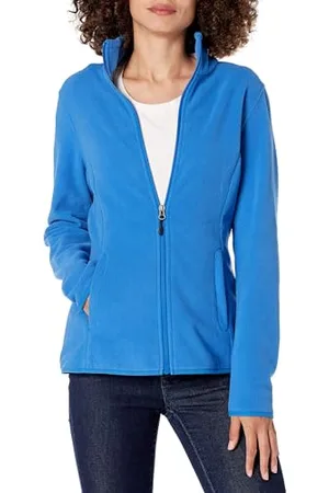 Amazon Damen Weiche Polarfleece-Jacke mit durchgehendem Reißverschluss in klassischer Passform (erhältlich in Übergrößen), , S