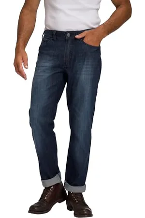 JP 1880 Herren, 5-Pocket, Regular Fit, bis Gr. 72/36 Jeans, Dunkelblauer Denim, 38W x 34L