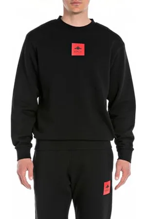 Replay Herren Sweatshirt aus Baumwolle, (Schwarz), S