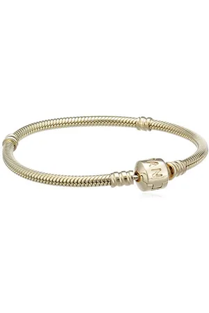 PANDORA Moments Snake Chain Schlangen Armband aus 14 Karat - kompatibel mit Moments Armbänder - klassischer Verschluss