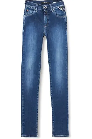Replay Mädchen Jeans Nellie Skinny-Fit mit Power Stretch, Blau , 6 Jahre