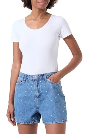 Pieces® Pcsky Hw Rhinestone Shorts