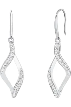 Amor Ohrhänger Edelstahl Damen Ohrschmuck, mit Zirkonia synth., 4,5 cm, , Kommt in Schmuck Geschenk Box, 2022566