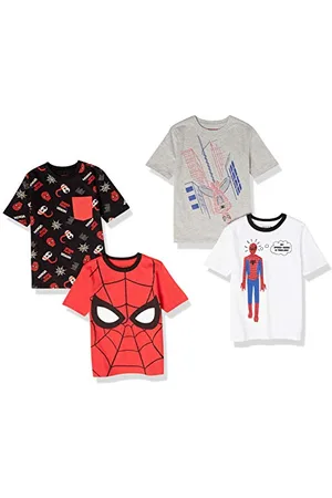 Amazon Disney | Marvel | Star Wars Jungen Kurzärmlige T-Shirts (zuvor Spotted Zebra), 4er-Pack, , 6-7 Jahre