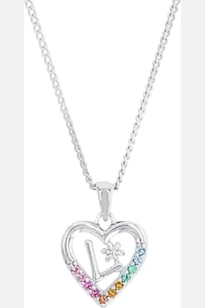 Prinzessin Lillifee Kette mit Anhänger 925 Sterling Silber Mädchen Kinder Halsschmuck, mit Zirkonia synth., 35+3 cm, Silber, L, Kommt in Schmuck Geschenk Box, 2027885