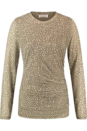 Gerry Weber Damen Langarmshirt aus Mesh Langarm Gemustert 42