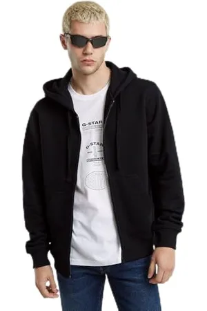 G-Star Herren Essential Relaxed Zip Thru Hooded Sweatshirt, , XXL