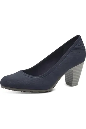 QS by s.Oliver Damen Pumps mit Blockabsatz Bequem, Blau , 38 EU
