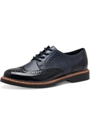 QS by s.Oliver Damen Schnürschuhe Oxford Elegant, Blau ( .), 40 EU