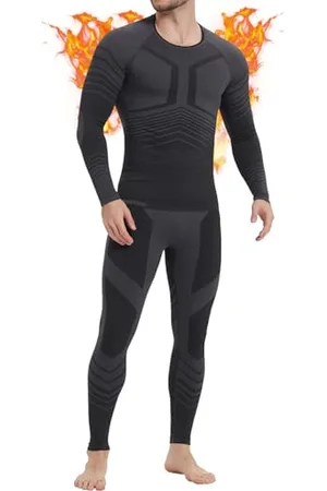 MEETWEE Thermounterwäsche Herren Atmungsaktiv Männer Thermo Funktionswäsche Winter Skiunterwäsche Unterwäsche Thermounterhemd Thermounterhose Base Layer Ski Winter Sport