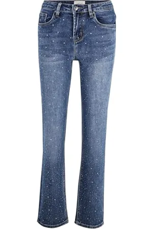 Cartoon Damen Regular Fit-Jeans mit Strass ,44