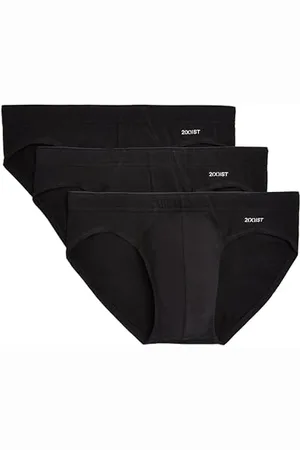 2Xist )IST Herren-Slip, Baumwolle, Stretch, 3er-Pack - Schwarz - Large