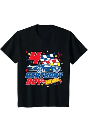 Hot Wheels Kinder Kids – 4 Birthday Boy T-Shirt