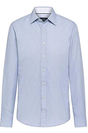 Hackett Hackett Herren Tennis Racket Print Businesshemd, , 44 (Herstellergröße:XXL)