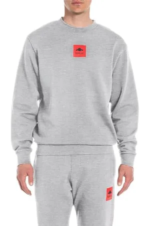 Replay Herren Sweatshirt aus Baumwolle, (Grau), XS