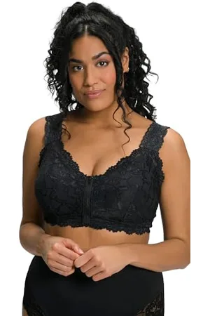 Ulla Popken Damen, große Größen, Bralette, Spitze, Reißverschluss, ohne Bügel, Cup A/B und C/D