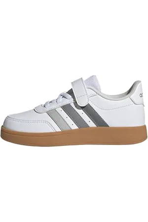 adidas Unisex Kinder BREAKNET 2.0 Shoes Children Tennisschuhe, FTWR White/Grey four/GUM10