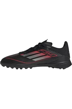 adidas Unisex F50 League Football Boots Turf Kids Sneaker, core Black/Iron met./Lucid red, 38 EU