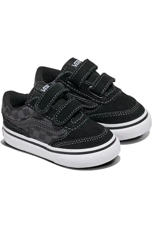 Vans Brooklyn Ls V Sneaker, Checkerboard Black/Asphalt, 22 EU