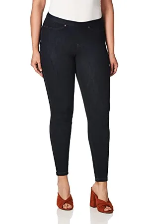 HUE Damen Solid Color Original Jeanz Denim Legging Strumpfwaren, Midnight Rinse, M