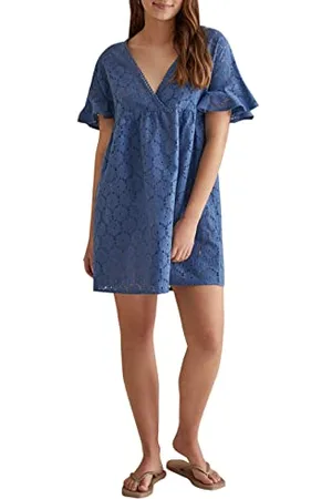 Women secret Damen kurz Struktur Blumen Kleid, , Medium