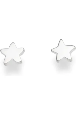DUR Stern Ohrstecker aus poliertem 925er Sterling- – Eleganter, zeitloser Schmuck für jeden Anlass, Maße: 5 x 5 mm, S1408