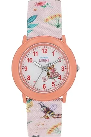 Prinzessin Lillifee Armbanduhr Mädchen Kinder Quarzuhr Analog, mit Textil Armband, , 3 bar Wasserdicht, Kommt in Uhren Geschenk Box, 2037725