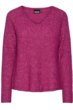 Pieces® Pcellen Ls V-Neck Knit Noos Bc