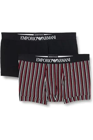 Emporio Armani Herren Stretch Cotton Classic Pattern Mix 2-Pack Trunks, , XL (2er Pack)