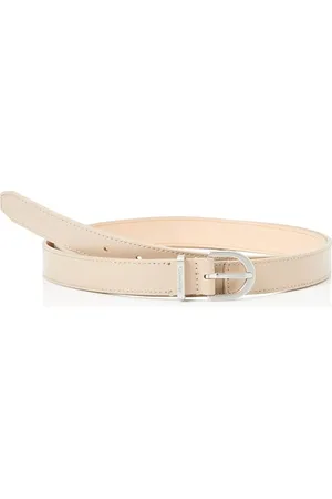 Calvin Klein Damen Gürtel Ck Must Metal Loop 2.5 cm Ledergürtel, Grau (Silver Mink), 75 cm