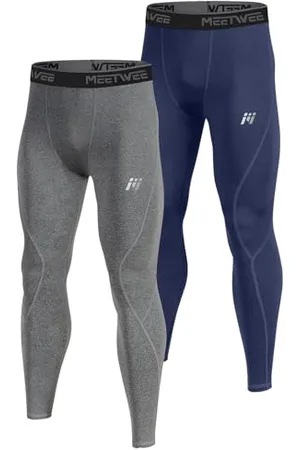 MEETWEE Thermounterhose Herren, Thermounterwäsche Lange Unterhose Winter Leggings Funktionsunterwäsche Skiunterwäsche Warme Unterwäsche Männer