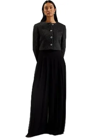 Ted Baker Damen WMT-KOKUTO-Pleated Wide Leg Trouser Klassische Hose, Black, 32