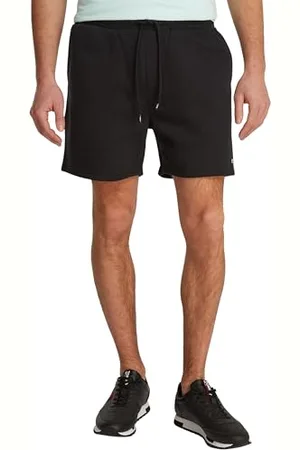 Tommy Hilfiger Herren Sweatshorts Flag Beach mit Tunnelzug, Schwarz (Black), XXL
