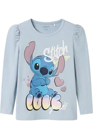 NAME IT Mädchen Nmfjensina Stitch Ls Top Box Wdi, , 110 EU
