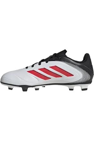 adidas Unisex COPA Pure III Club FG/MG Football Boots Kids Sneaker, FTWR White/Lucid red/core Black, 38 2/3 EU