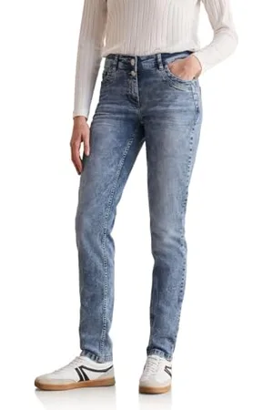 CECIL Damen Style Scarlett 2-knopf 69 Jeans Im Casual Fit, , 31W / 30L EU