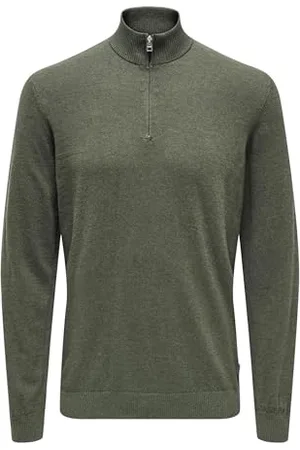 Only & Sons Onsloui Reg 12 Mel Half Zip Knit