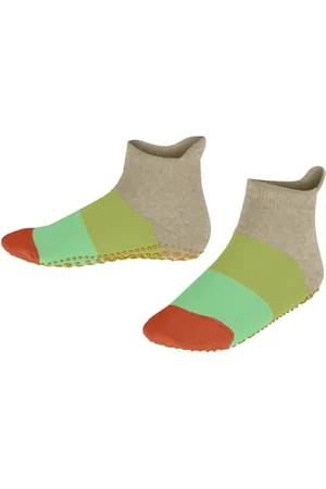 Falke Unisex Kinder Stoppersocken Colour Block K Hp Baumwolle rutschhemmende Noppen 1 Paar, , 35/38 EU