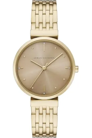 Armani Exchange Damen Analog Quarz Uhr mit Edelstahl Armband AX5916